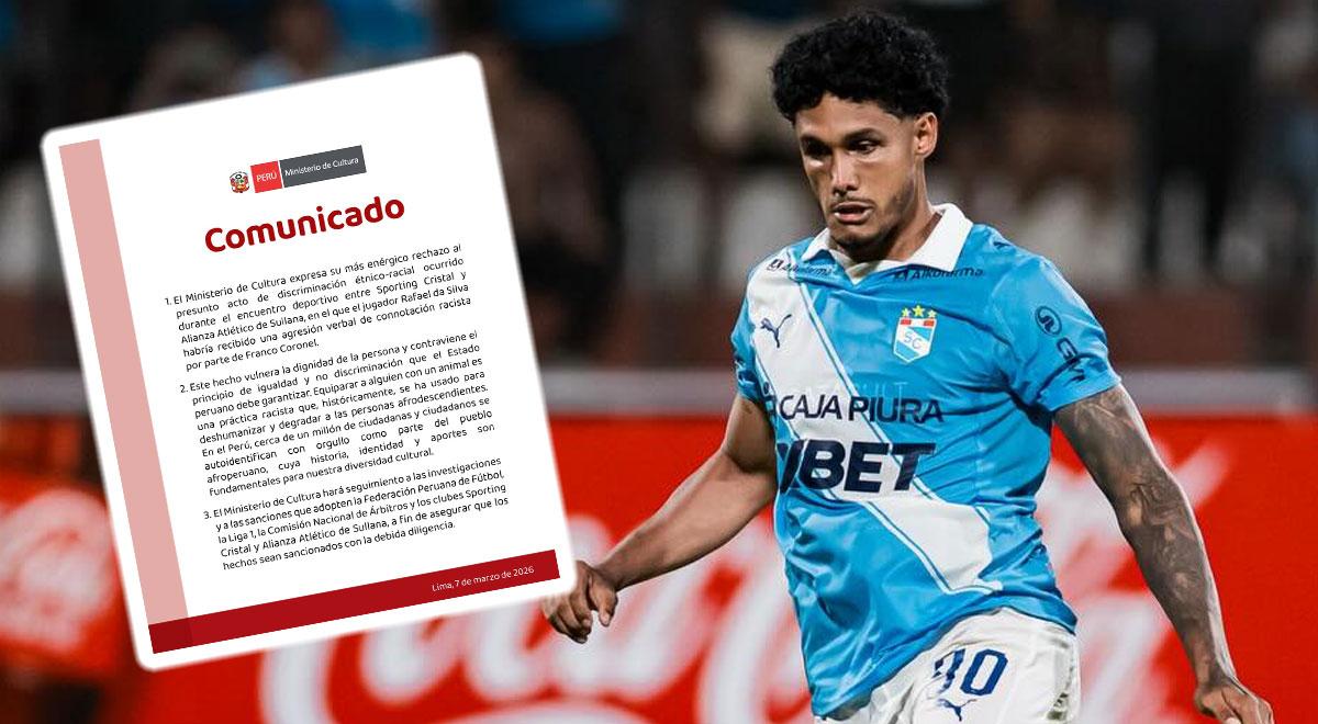 Ministerio de Cultura toma decisión ante presunto racismo en Sporting Cristal vs Alianza Atlético