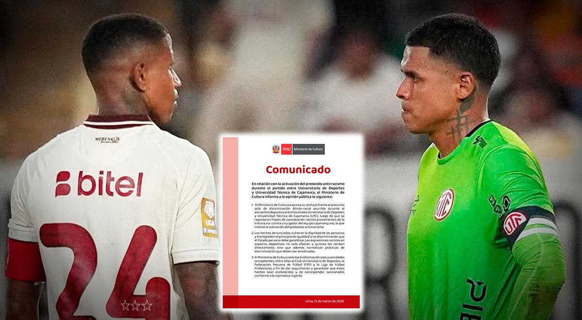 Ministerio de Cultura toma determinante medida tras presunto racismo en el Universitario vs UTC