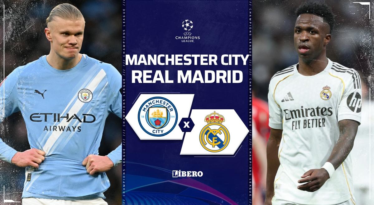 Real Madrid vs Manchester City EN VIVO por Champions League: alineaciones, horarios y canales