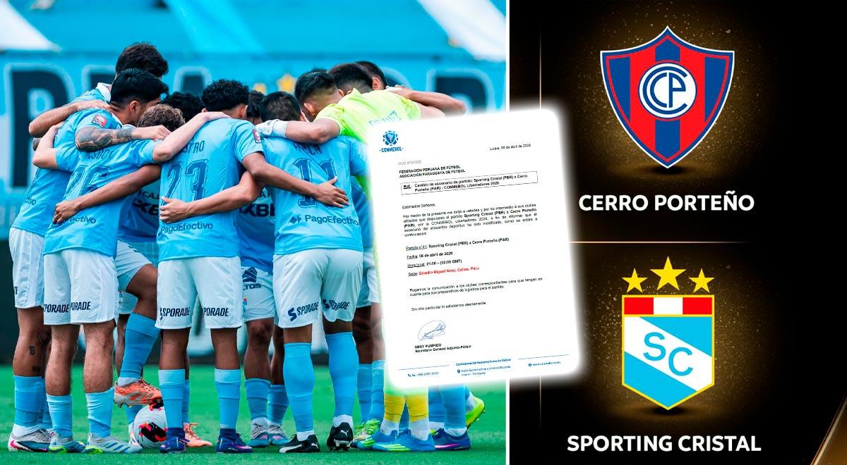 Conmebol envió firme comunicado a Sporting Cristal y Cerro Porteño por cambio de estadio: "Rogamos"