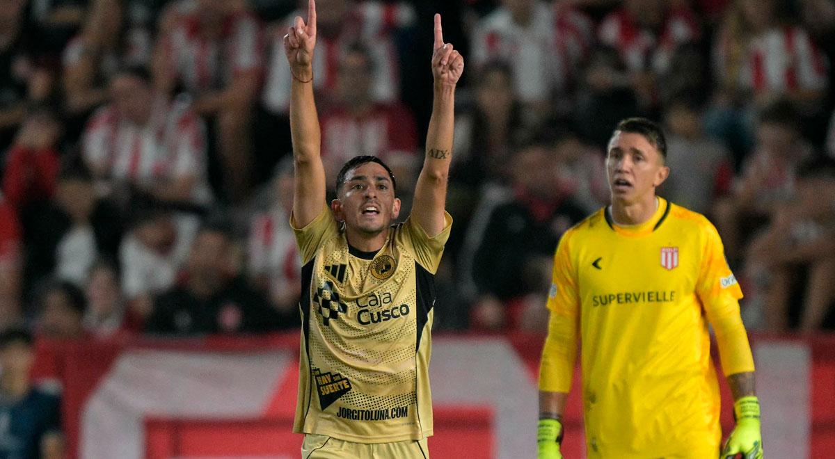 Lucas Colitto anotó un golazo para poner el empate de Cusco FC ante Estudiantes de La Plata