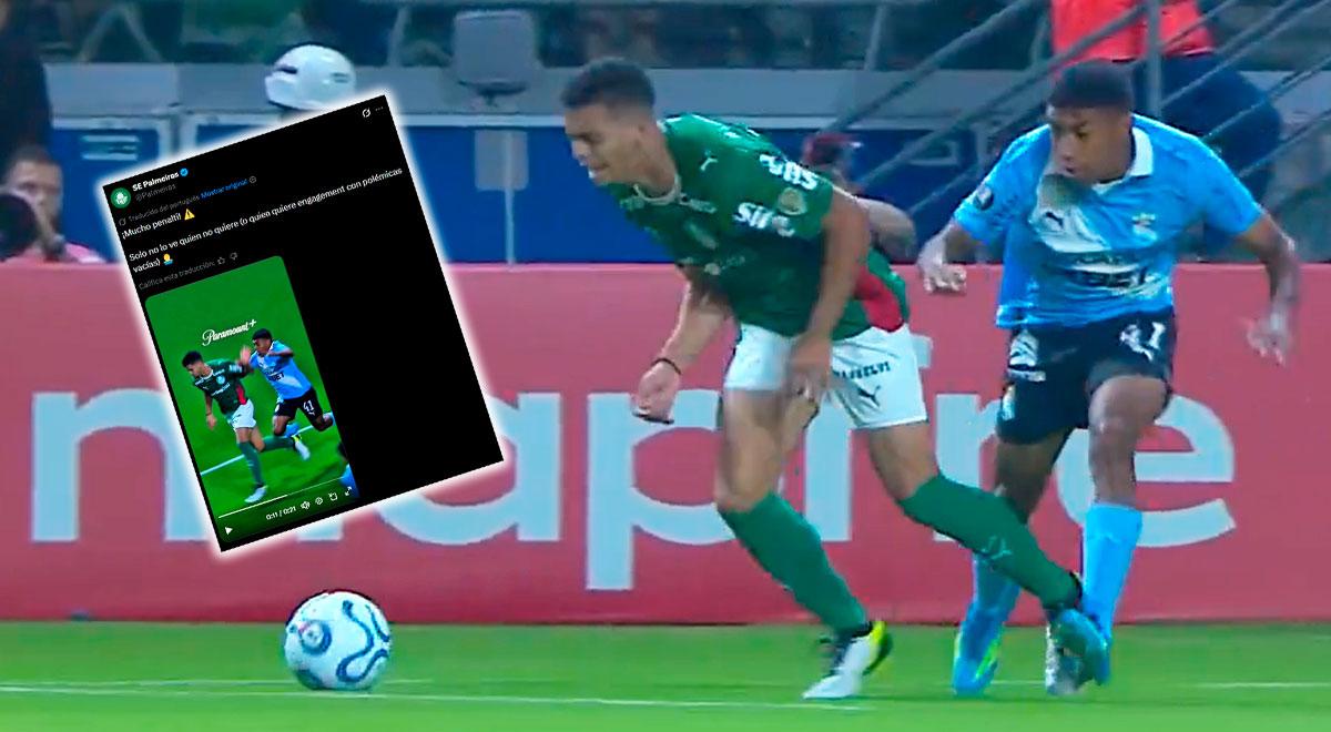 Palmeiras impacta con rotundo mensaje por penal ante Sporting Cristal: "Polémicas vacías"