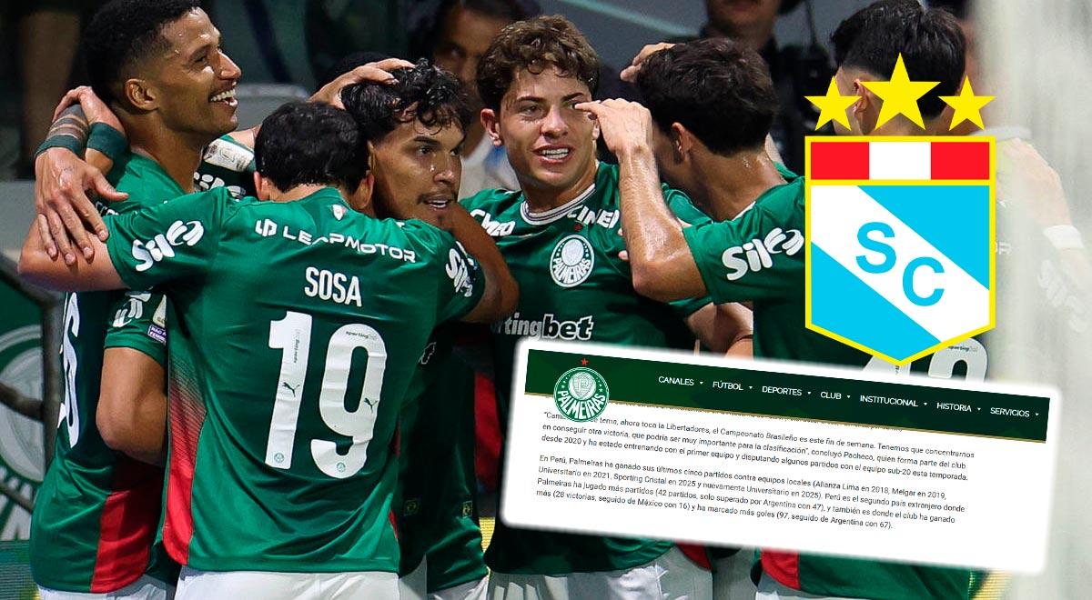 Palmeiras impacta al referirse a Sporting Cristal tras el empate de celestes: "Perú es el..."