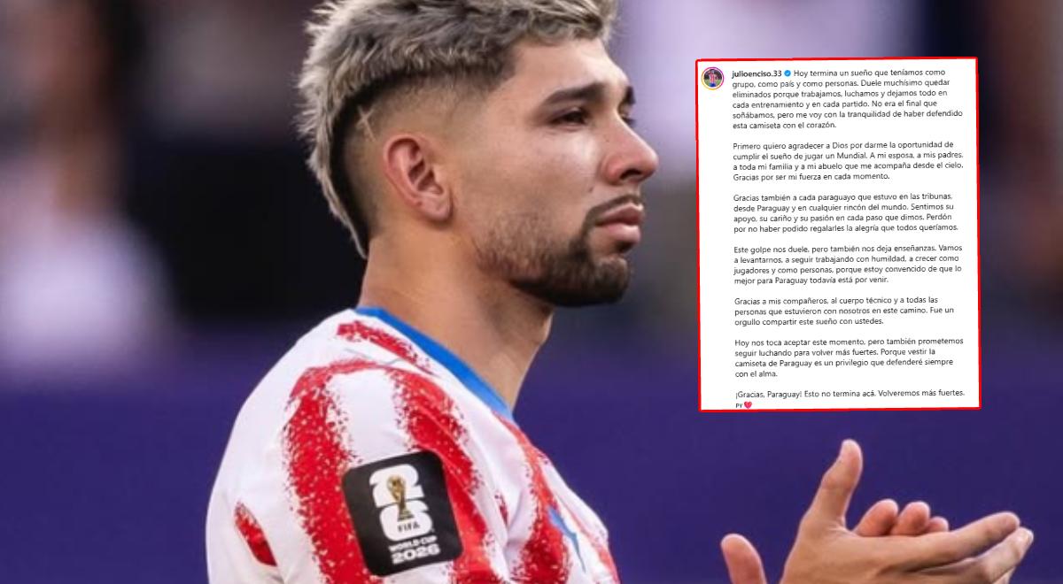 Enciso dejó sentido mensaje tras la eliminación de Paraguay a manos de Francia: "Duele muchísimo..."