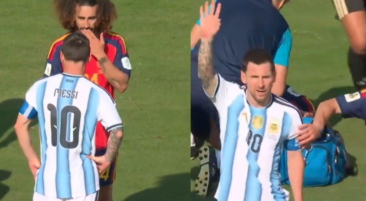 ¿Marc Cucurella debió ser expulsado? Messi pidió la roja por haberse 'tapado la boca' en la final del Mundial