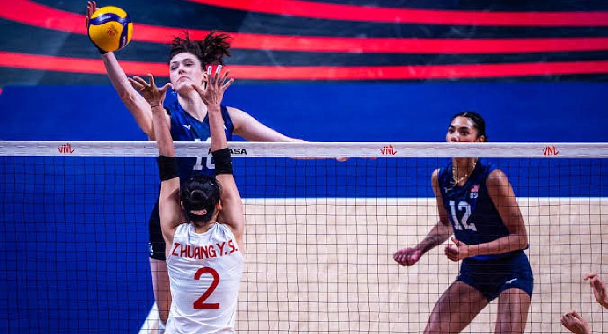 Resultado del Estados Unidos vs China por la Volleyball Nations League Femenino