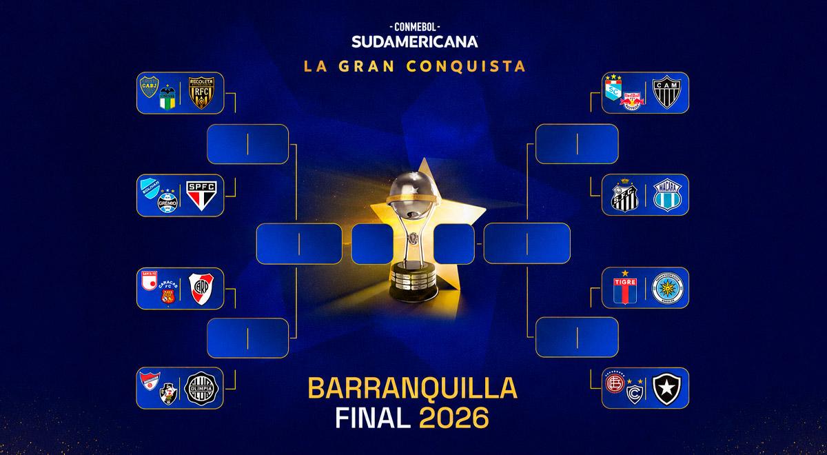 Así quedan conformadas las llaves de octavos de final de Copa Sudamericana 2026: rivales y partidos