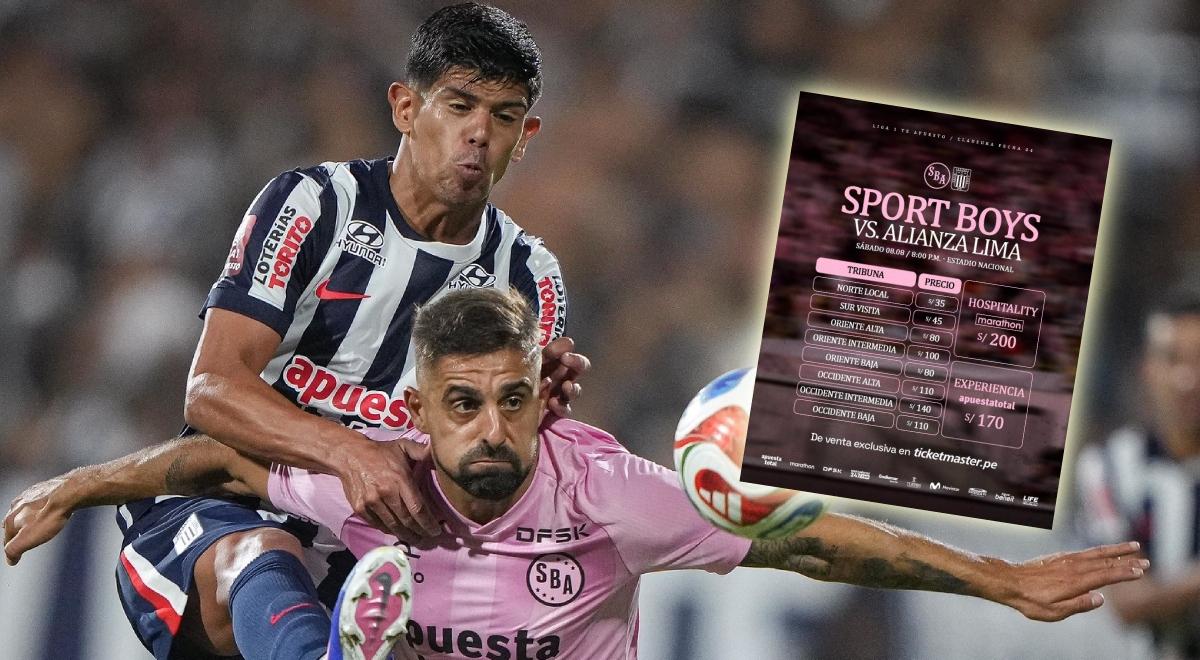 Entradas Sport Boys vs Alianza Lima en el Estadio Nacional: precios, zonas y dónde comprar