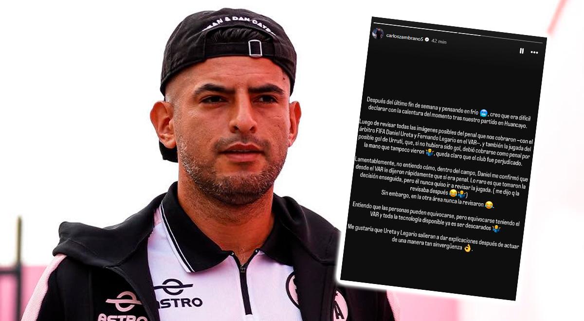 Carlos Zambrano rompe su silencio y dijo de todo sobre arbitraje contra Boys: "El club fue perjudicado"