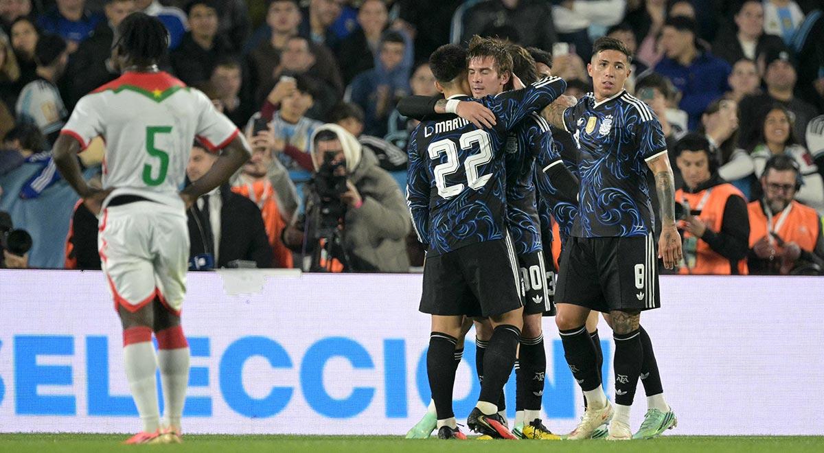 Argentina no tuvo piedad ante Burkina Faso y lo goleó 7-0 por amistoso internacional