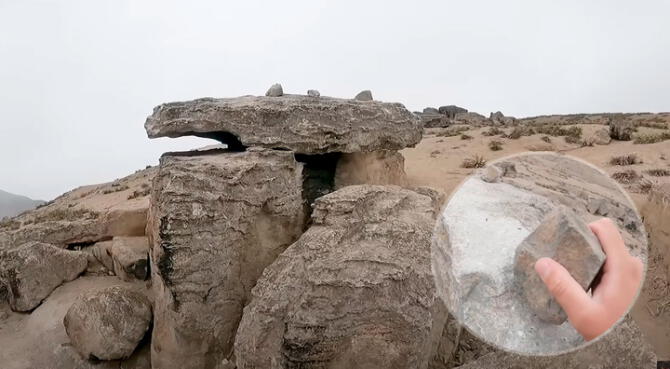 Roca Campana Sube A La Cima De Cerro De Lima Y Hace Sonar Enorme Piedra