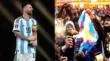 Hinchas franceses queman banderas argentinas y pisan camisetas de Messi