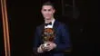 Cristiano Ronaldo ganando su quinto balón de oro