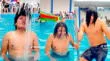 Joven se vuelve viral en TikTok luego de protagonizar divertidas fotografías en una piscina.