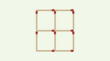 Pon a prueba tu capacidad mental formando tres cuadrados con este acertijo.