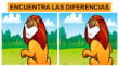 Encuentra las 5 diferencias en ambos  leones.