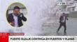 Eder Hernández, periodista de América TV, se moja en vivo mientras informaba sobre oleaje anómalo en San Bartolo.