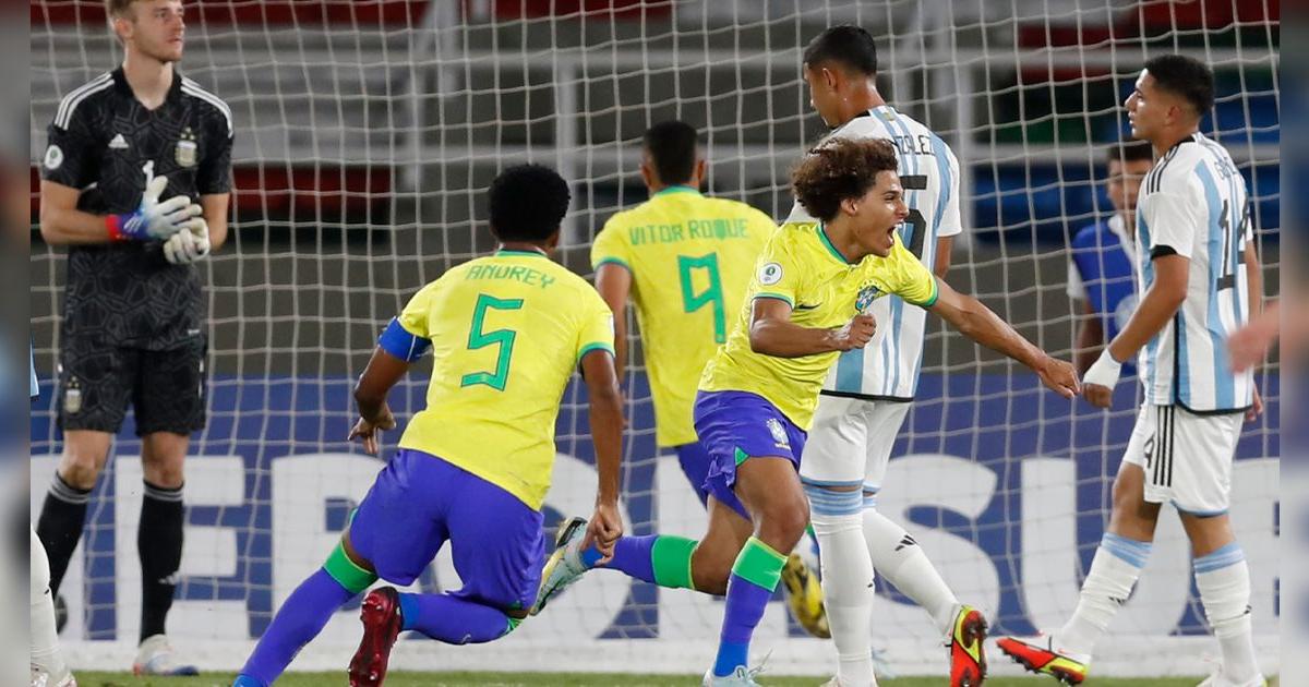 Brasil venció 3-1 a Argentina por el Sudamericano Sub 20: resumen y goles