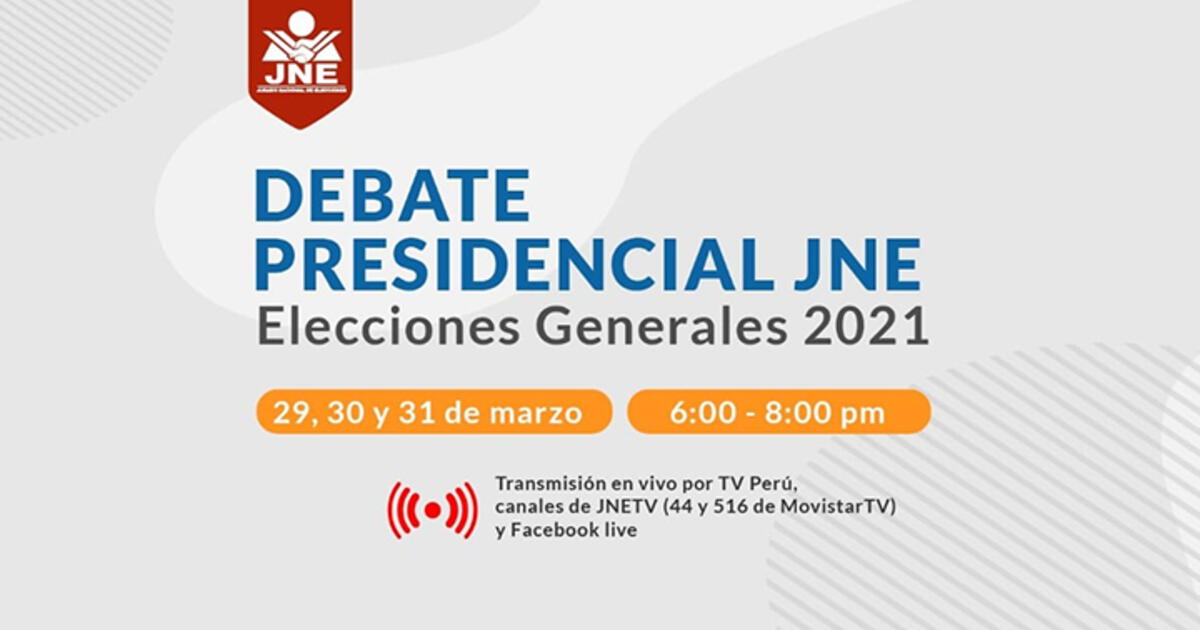 Debate Presidencial Jne Qui Nes Se Presentan El Martes Y Cu Les