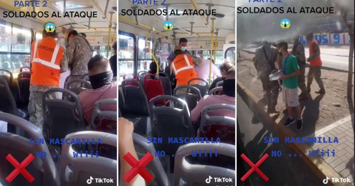 Soldados Bajan A La Fuerza De Un Bus A Sujeto Que Se Negó A Usar