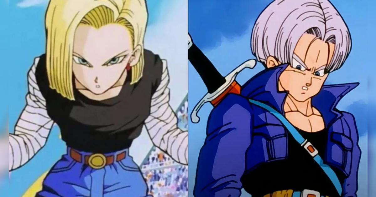 Dragon Ball Super Trunks del futuro se encuentra con la Androide 18