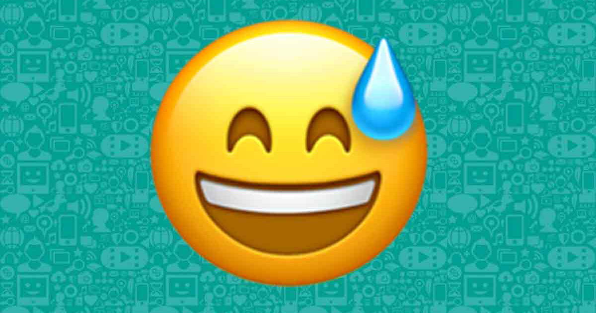 WhatsApp Qu significa el emoji de la cara sonriente con la gota