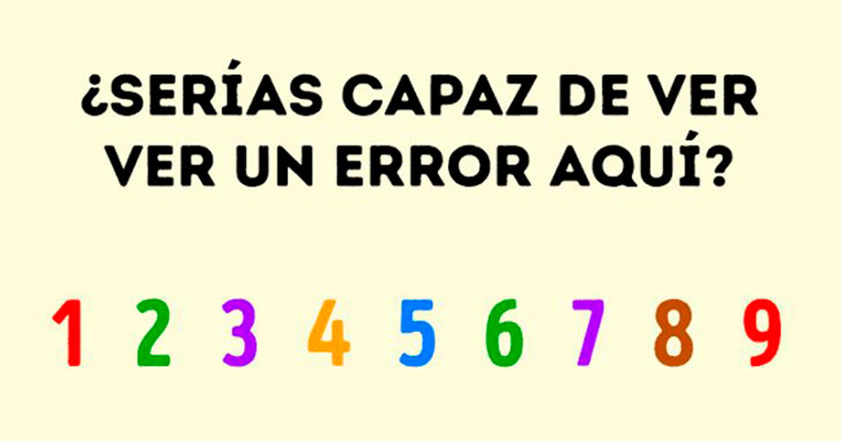 ¿cuál Es El único Error Solo Un Verdadero Genio Logra Superar El Reto Que El 98 Fallóemk 0518