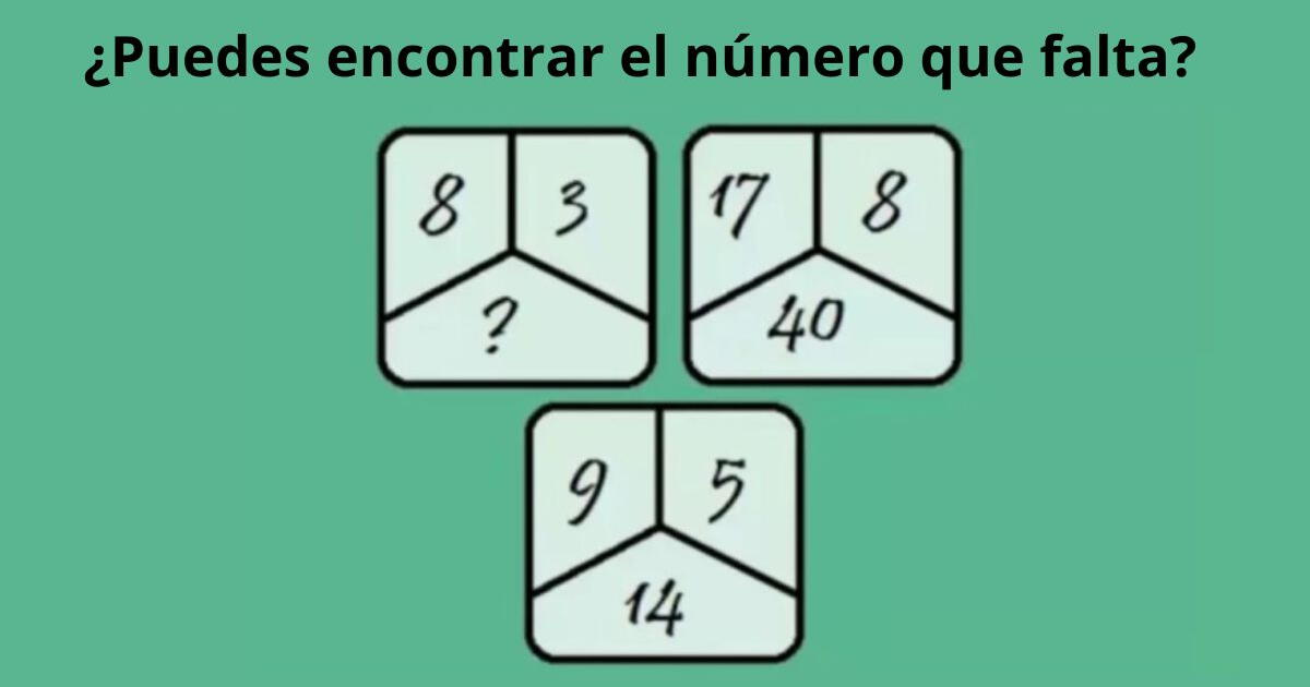 ¿puedes Encontrar El Número Que Falta Solo Los Genios Lograron Dar Con La Respuestaemk 9793