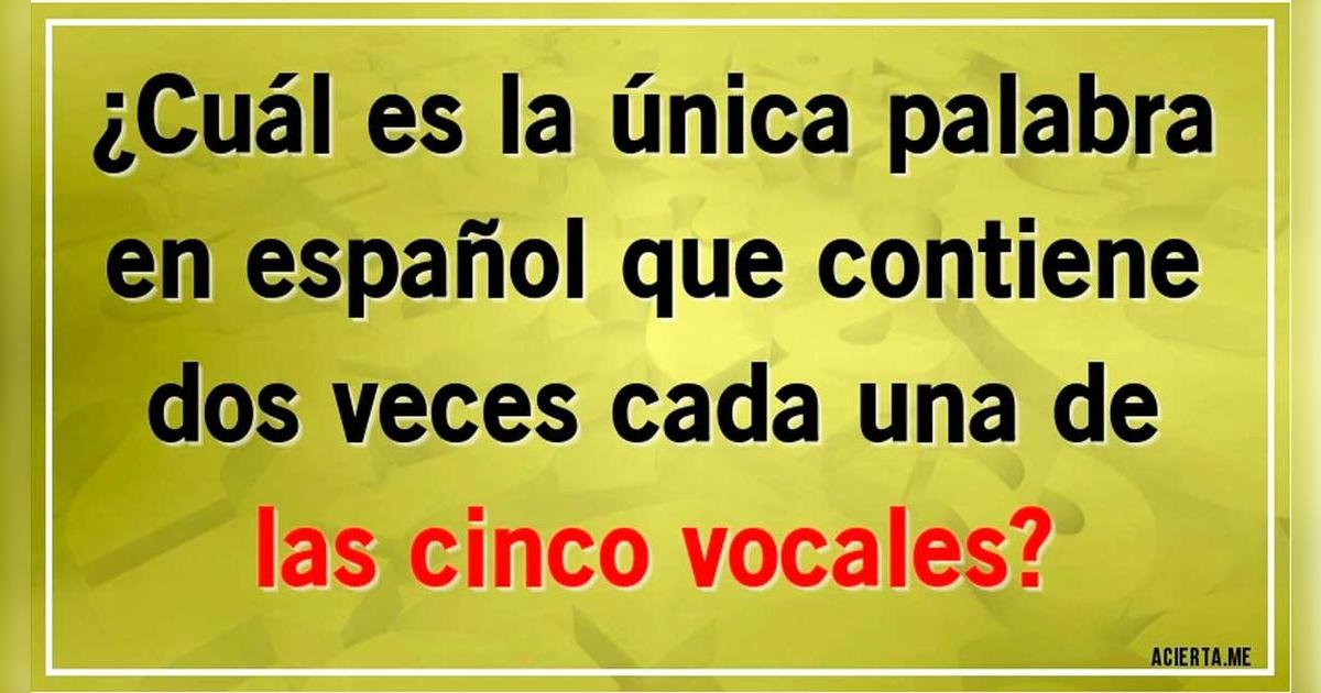 ¿Qué palabra es? Solo la mente más BRILLANTE podrá superar este