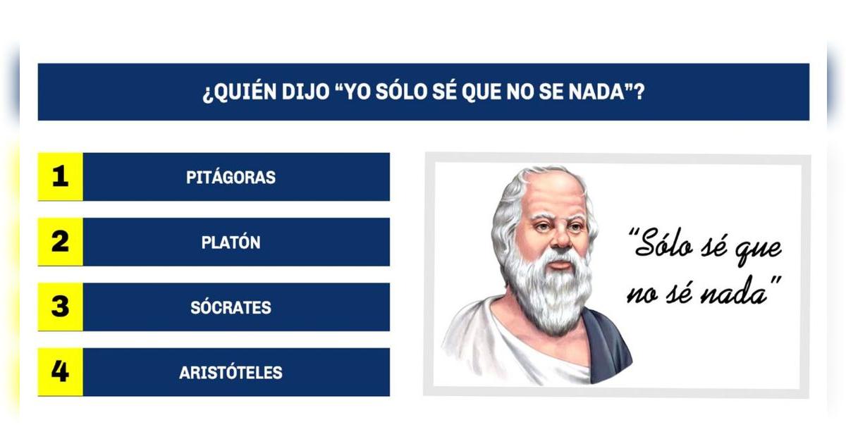 ¿Quién dijo "Yo solo sé que no sé nada"? Elige la alternativa correcta