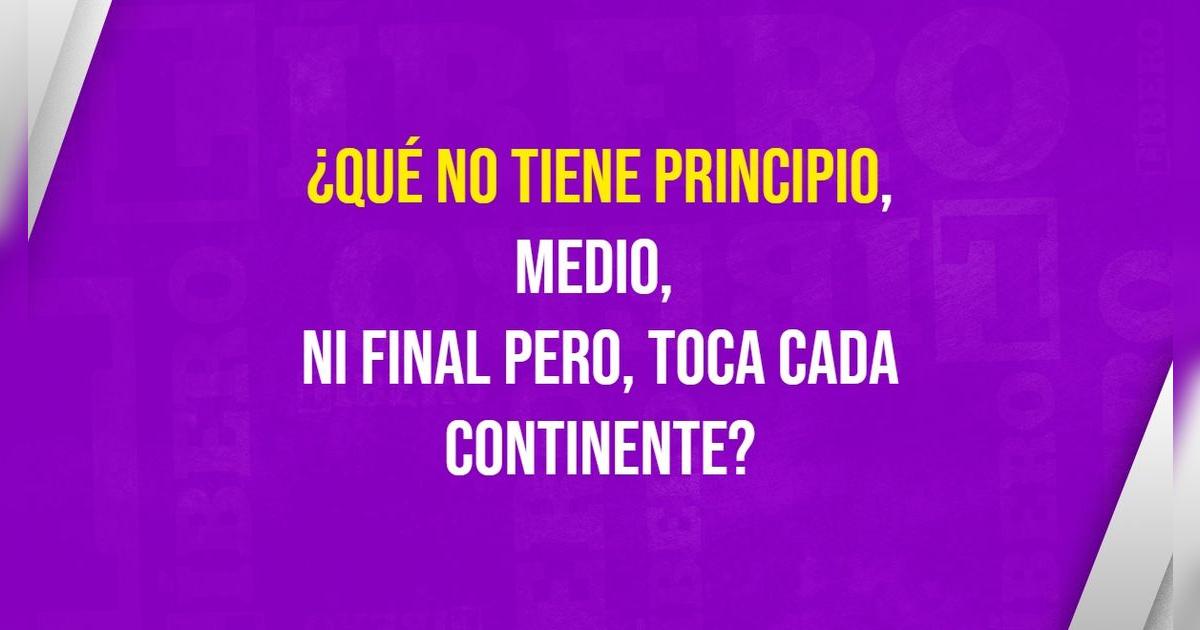 ¿No tiene principio ni final? Esta adivinanza 'explotará' tu cerebro al