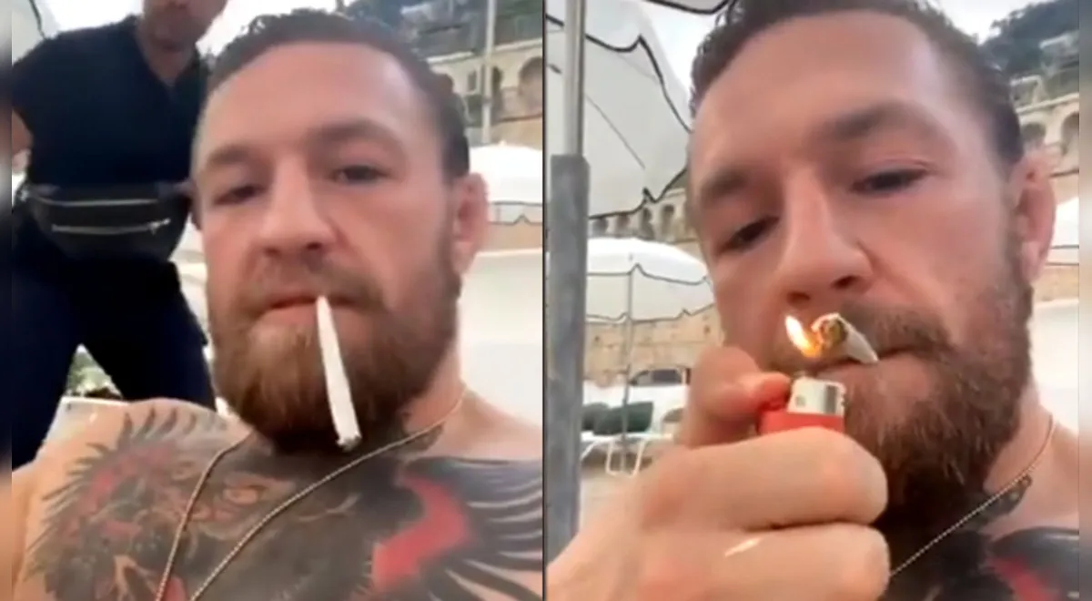 Sem previsão para retornar, McGregor aparece fumando ao lado de
