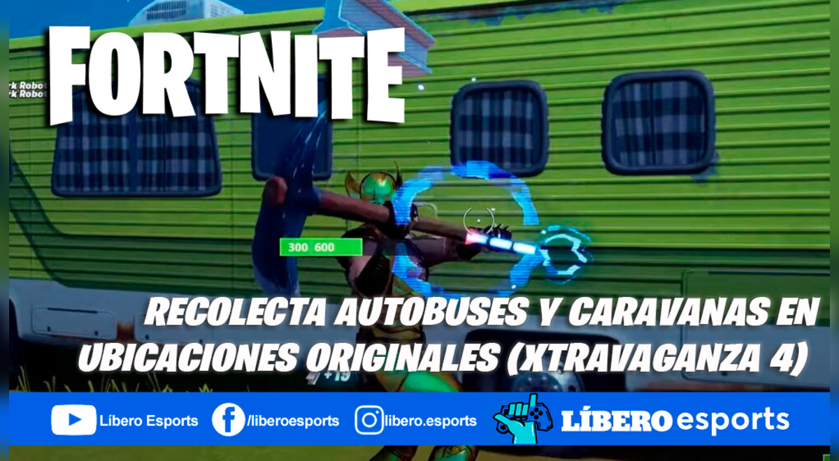 Fortnite recolecta autobuses y caravanas en ubicaciones