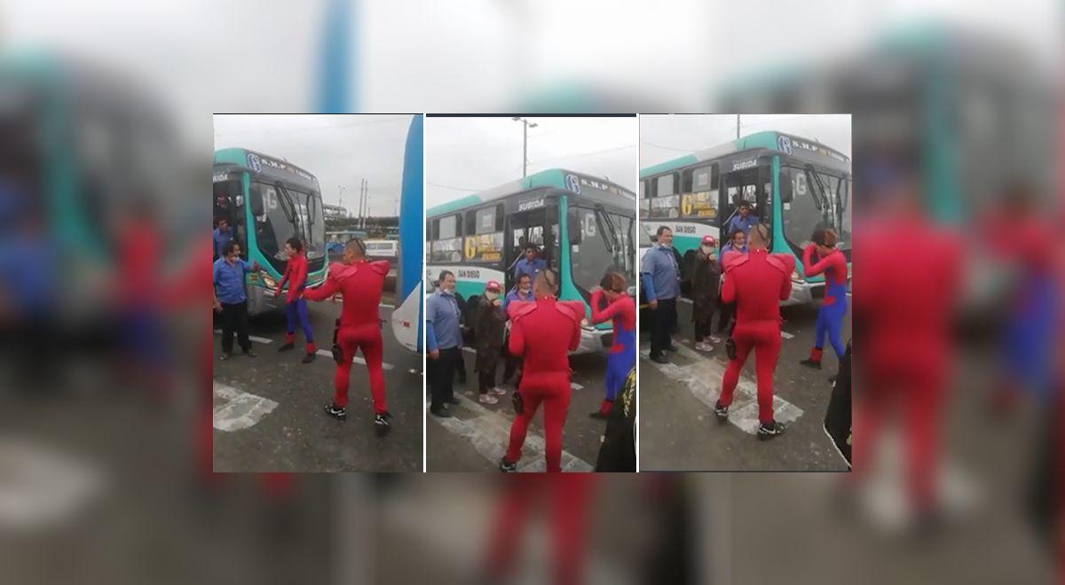 Cobrador y chofer de bus casi se agarran a golpes con ambulantes en la ...
