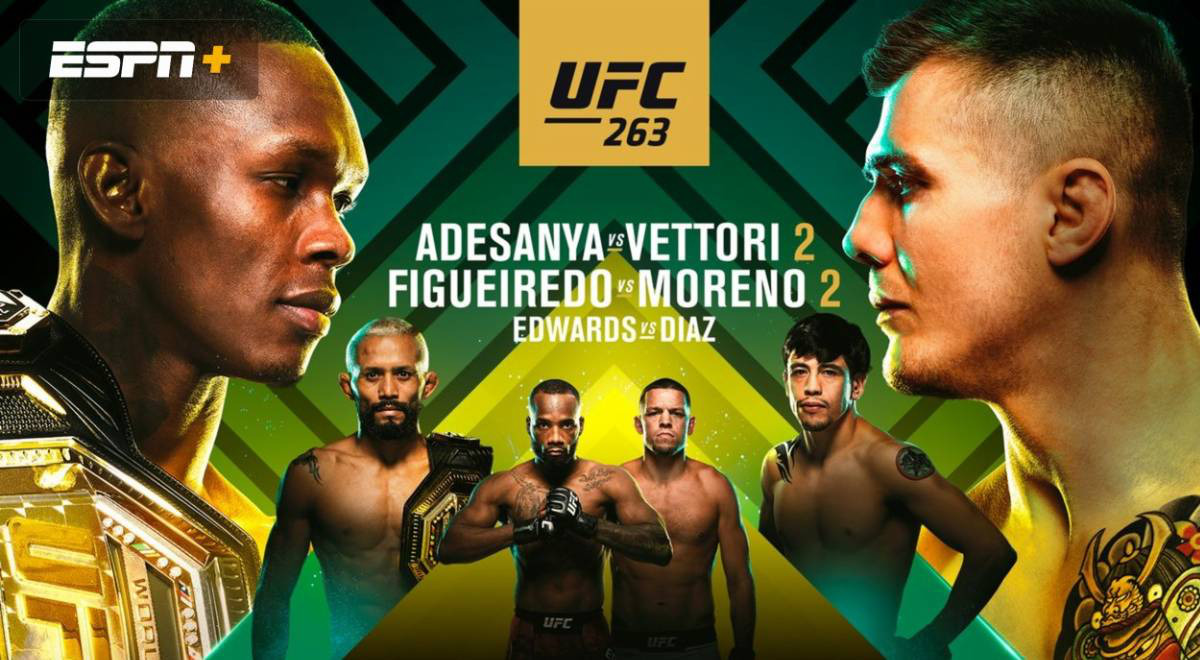 UFC 263: Adesanya vs Vettori 2: fecha, hora, cartelera y cómo ver el evento UFC 263: Adesanya vs Vettori 2: fecha, hora, cartelera y cómo ver el evento