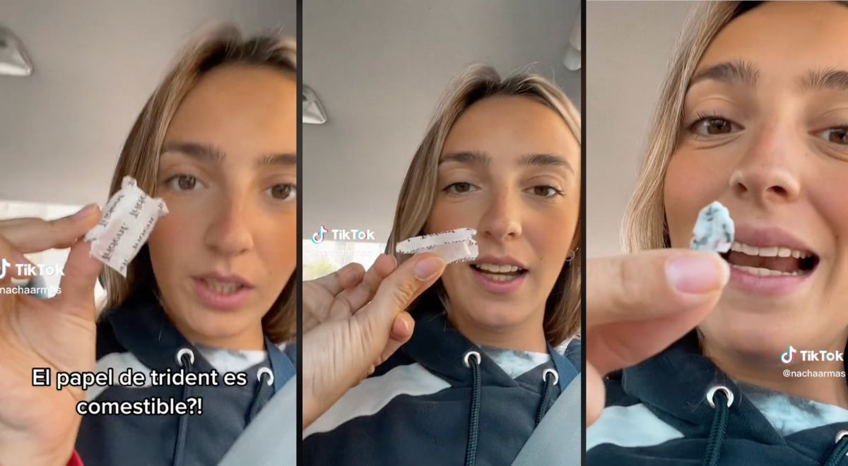El chicle Trident se come con papel? Tiktoker lo pone a prueba y usuarios  quedan en shock