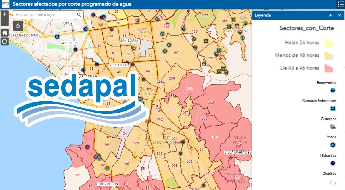 LINK Sedapal del Mapa para corte de servicio de octubre 2023: distritos y zonas afectadas en web oficial | Consulta con número de suministro