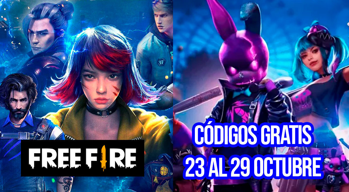 Free Fire: códigos grátis para sexta-feira, 27 de outubro de 2023