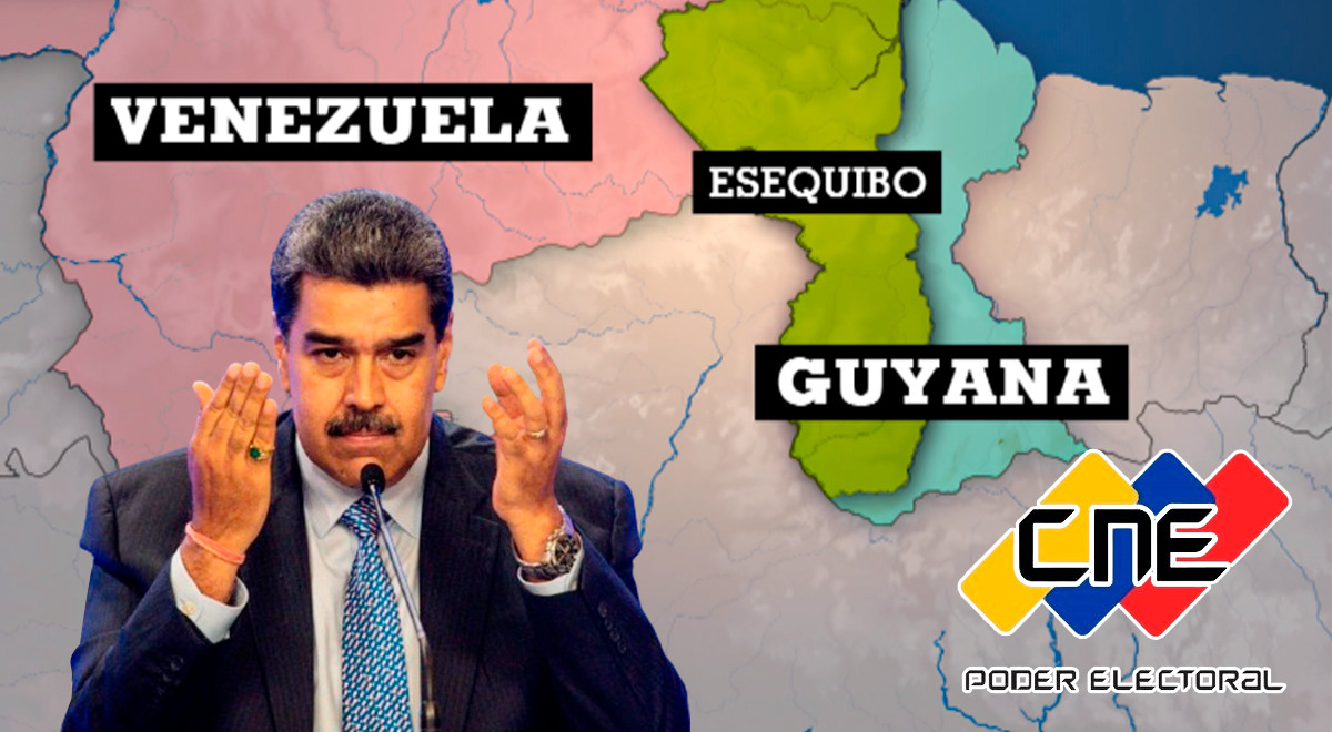 Jakie jest miasto Essequibo i kiedy odbędzie się referendum w Wenezueli 2023?  |  Mapa granicy z Gujaną |  Nicolas Maduro |  Krajowa Rada Wyborcza  CNE