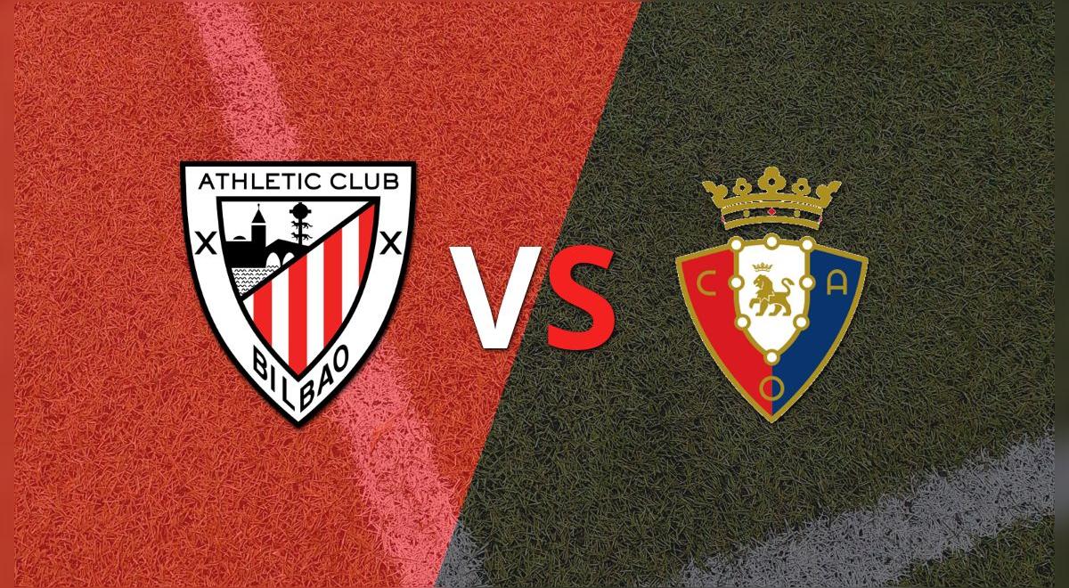 Athletic Bilbao y Osasuna llegan al segundo tiempo sin goles