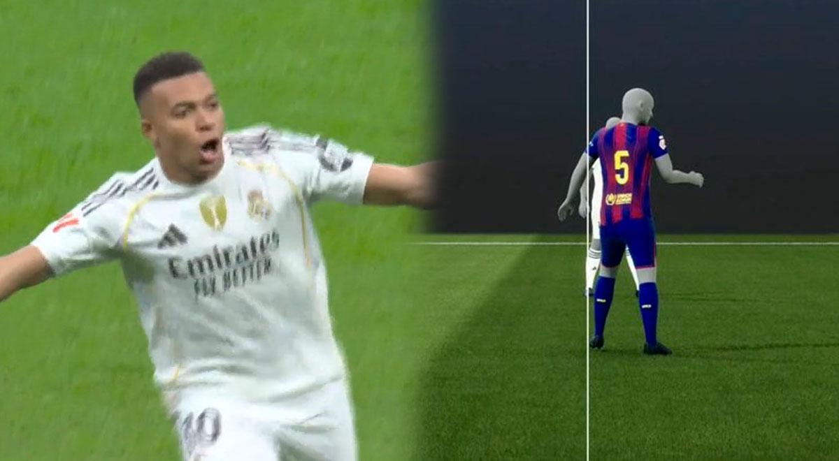 Real Madrid vs Barcelona EN VIVO: gol de Kylian Mbappé anulado por el ...