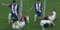 Carlos Zambrano y una dura falta en el Universitario vs Alianza Lima.