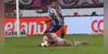 Luis Urruti marcó el 2-0, pero el VAR lo anuló por contacto de balón con la mano. Foto: L1 Max