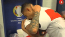 Yotún abrazó y besó en la frente a Lapadula luego del triunfazo sobre Colombia por Copa América