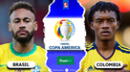 Brasil vs Colombia, ver partido gratis EN VIVO 0-1 por Copa América