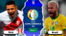 Ver partido Perú vs. Brasil EN VIVO y ONLINE: PT 0-0 por Copa América
