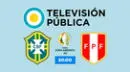 Ver TV Pública EN VIVO GRATIS, Brasil-Perú: 1T 0-0 Canal 7 por Copa América