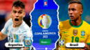 Ver DirecTV Sports EN VIVO, Argentina-Brasil: 0-0 por final de la Copa América