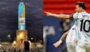¡Ya viven la final! Monumento a la Bandera de Rosario proyectó imagen de Messi