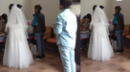 Novia vestida de blanco va a votar antes de casarse y se hace viral en las redes